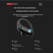 Resim Monyee Lenovo Erazer Xt60 Kablosuz Kulaklık: Oyun Ve Müzik Modu, Dns Gürültü Azaltma, Ipx5 Suya Dayanıklı, 400mah Şarj Kutusu 