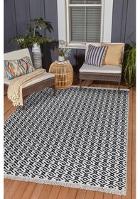 Resim Arya Vl Çift Taraflı,katlanabilir,yıkanabilir,yüksek Kalite Pamuk Salon,oturma Odası,balkon Kilim Krem-antrasit2 