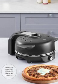 Resim Karaca Gastro 10 in 1 Pizza Lahmacun ve Tandır Ekmeği Makinesi Biodiamond Matte Black 