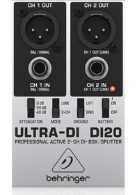 Resim Behringer DI20 İki Kanal Aktif DI Box 
