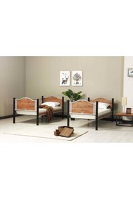 Resim Mobilya Dükkanım İnci Ranza 90x190 ARM005 Siyah + Ceviz 