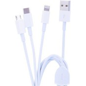 Resim Ally Ma039-A Usb Kablo Micro-Usb, Type C - İphone Uyumlu Lightning 3In1-Beyaz 