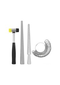 Resim Reedark Yüzük Ölçme Seti - Metal Yüzük Kalibratörü Ve Şekillendirme Çubuğu 