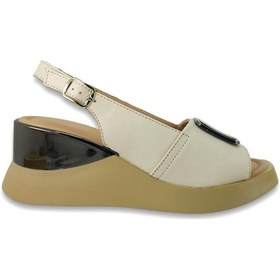 Resim Venüs 2409302y Dolgu Topuk Fashion Deri Kadın Sandalet 001 