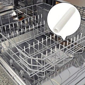 Resim 50/100/200 adet Gri Esnek Plastik Bulaşık Makinesi Çatal Diş Takımı İnce Kapaklar, Kaymaz Tasarım, Kolay Kurulum, Plastik Malzeme ile, Çoğu Model için 