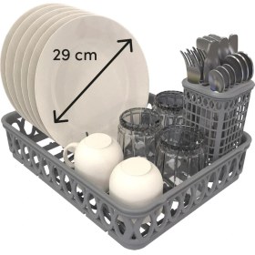 Resim Bob Tezgahüstü Su Bağlantısı Gerektirmeyen Mini Bulaşık Makinesi, Siyah - Parlak Gümüş 