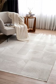 Resim Koza Monaco Krem Tozumaz Halı 33471B - Krem / 80 x 300 