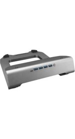 Resim River ADS-T6U Ramp 4 Adet USB 3,0 Hub ile Rgb Işıklı Alüminyum Dizüstü Bilgisayar Standı 