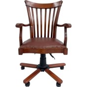 Resim Roys Ahşap 5516 Eskitme Ceviz Amortisörlü Çalışma Sandalyesi 