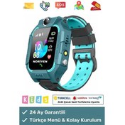 Resim Oldfriend Kayıtlı Çocuklar İçin Konum Takipli, Sım Kart Ve Kameralı Yeşil Akıllı Çocuk Saati 