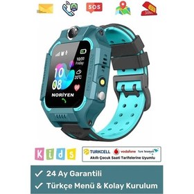 Resim Oldfriend Kayıtlı Çocuklar İçin Konum Takipli, Sım Kart Ve Kameralı Yeşil Akıllı Çocuk Saati 