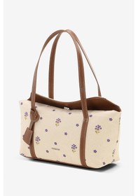 Resim Housebags Mavi Çiçekli Kanvas Bowling Omuz Çantası 270 Mavi Çiçekler 