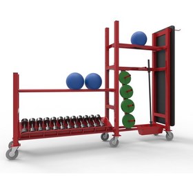 Resim Prodips Crossfit Fitness Profesyonel Mobil Ağırlık Depolama Alanı 