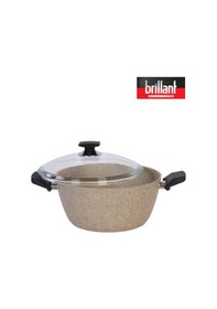 Resim Brillant Lüks Granit Derin Tencere 28 Cm Yanmaz Yapışmaz Tencere 