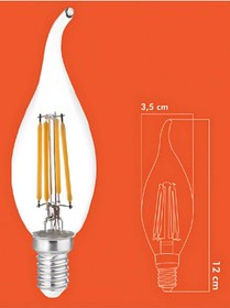 Resim Elektrikhouse Led Fılament Rustık Ampul Elekh-83 