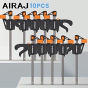 Resim AIARJ Kelepçe, 10 adet Ahşap İşleme F Kelepçesi 10.16cm Çubuk F Kelepçeleri Klips Ahşap Marangoz Aracı Tutma Hızlı Ratchet Serbest Bırakma Sıkma Ahşap İşleme DIY El Aleti Kiti 