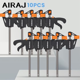 Resim AIARJ Kelepçe, 10 adet Ahşap İşleme F Kelepçesi 10.16cm Çubuk F Kelepçeleri Klips Ahşap Marangoz Aracı Tutma Hızlı Ratchet Serbest Bırakma Sıkma Ahşap İşleme DIY El Aleti Kiti 