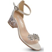 Resim KAPTAN JUNİOR Kız Çocuk Topuklu Abiye Ayakkabı PSSK 305 Krem 