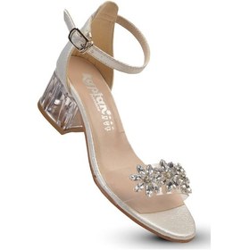 Resim KAPTAN JUNİOR Kız Çocuk Topuklu Abiye Ayakkabı PSSK 305 Krem 