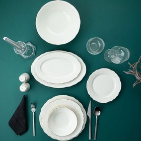 Resim Aryıldız Tiffany Platin 30 Parça 6 Kişilik Yemek Takımı 153AR262405 