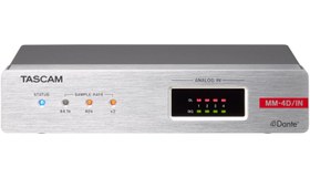 Resim Tascam MM-4D-IN-X Dahili DSP Mikseri ile 4 Kanallı Mikrofon/Hat Girişli Dante Dönüştürücü 