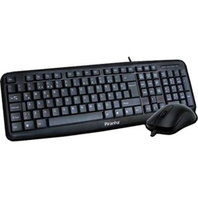 Resim Piranha 2325 Kablolu Klavye & Mouse Set | Türkçe Q Klavye | USB Optik Mouse | Ev & Ofis 