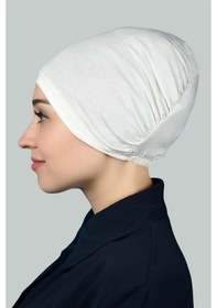Resim Altobeh Hazır Pratik Geçmeli Lastikli Tesettür Bone - Ekru 