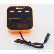 Resim CB26 USB Combo 3 Port Hub, SD, Micro SD, M2, MS Kart Okuyucu 