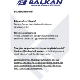 Resim BALKAN YANGIN VE GÜVENLİK SİSTEMLERİ 6kg Köpüklü Yangın Tüpü 