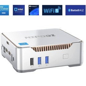 Resim Turbox Nipogi Gk3 Plus Onedesk N100 Intel Alder Lake 12.nesil 8gb Ddr4 256GB Nvme Wifi5 Bt4.2 W11 Mini Pc 