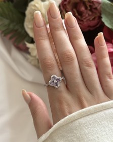 Resim Zirkon Mor Yonca Yüzük 