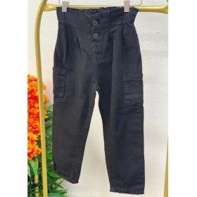 Resim Mojo Kız Bebek Çift Düğmeli Yazlık Mom Pantolon 2250 Siyah 