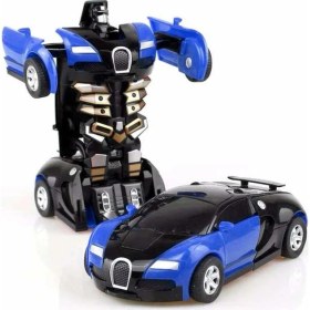 Resim Öz-Ka Oyuncak Otomatik Robota Dönüşen Araba Mavi Renk 