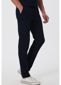 Resim Robert 1 Erkek Dokuma Pantolon Koyu Lacivert-16782 Koyu Lacivert 