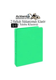 Resim 2 Halkalı Klasör 1 Adet A4 Pvc Öğrenci Ve Ofis Tipi Evrak Sunum Talebe Klasörü İç Cepli Otomatik Mekanizmalı Büro Okul Açık Yeşil 