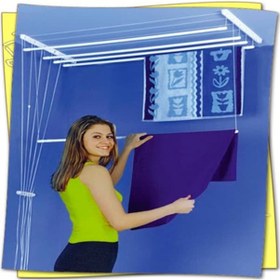 Resim Çukurova Asansörlü Çamaşırlık Kurutma Askısı 7'li 200 CM Beyaz 