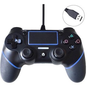 Resim Sony Playstation Ps4 İçin Kablolu Oyun Denetleyicisi Mavi 