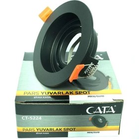 Resim Cata CT-5224 Siyah Pars Yuvarlak Spot Boş Kasa 
