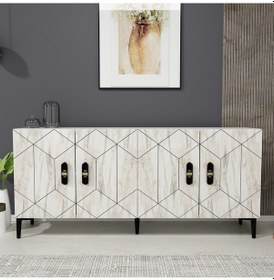 Resim Ka150 Asos Konsol, Tv Sehpası Antrasit-efes Mermer Antrasit-efes Mermer Desen 