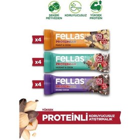 Resim Fellas Protein Bar 4 Çeşit Karma Kutu 32 Gr x 12 Adet 