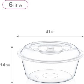 Resim 2 No Şeffaf Kapaklı Badya (6 Lt) 