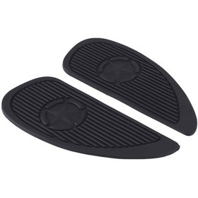 Resim Xurunkeji 1 Çift Motosiklet Depo Çekiş Pedi Yan Gaz Diz Tutma Koruyucu Kaymaz Etiket Kawasaki Suzuki Honda Siyah 