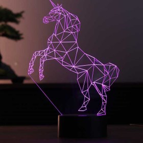 Resim Unicorn At Figürlü Dekoratif Hediye Led Masa Lambası | BYLAMP 