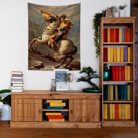 Resim Napoleon Crossing the Alps Duvar Örtüsü - 160 cm x 220 cm 
