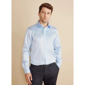 Resim Brooks Brothers Slim Fit Klasik Yaka Mavi Erkek Gömlek BBFW25MSH017 