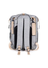 Resim Beşikli Anne Bebek Bakım Sırt Çantası Gri 