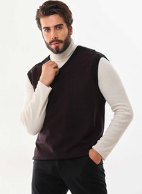 Resim Pelikan Erkek V Yaka Süveter 9617 Bordo 