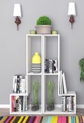 Resim dekoronya Tetris Çok Amaçlı Fonksiyonel Beyaz Konsol 