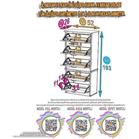 Resim Eliusta Cover 72 Cm Ayakkabılık Dış Kapı/koridor/giyim Odası Uygun Ceviz Renk 72x205x26 Cm Ayakkabılık Ceviz 