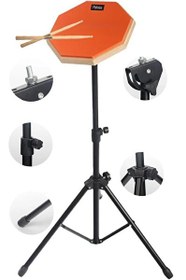 Resim Midex DD-1012-PAK Bateri Davul Çalışma Pedi Seti 12" Drum Practice Pad 